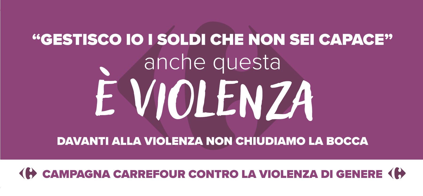 Green Retail  - Carrefour trasforma 21 supermercati in Punti Viola contro la violenza sulle donne 