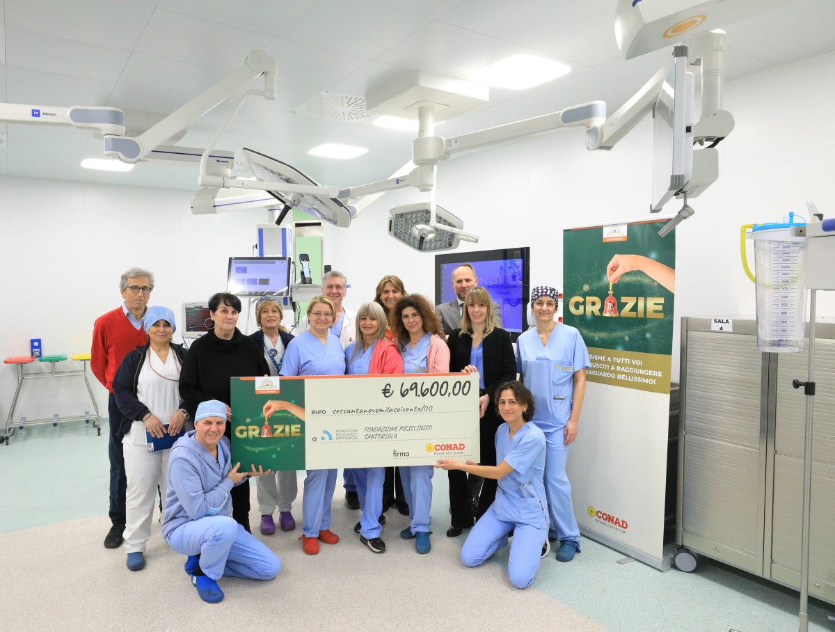 Green Retail  - Conad Nord Ovest raccoglie oltre 69.000 euro per la Fondazione Policlinico Sant’Orsola 