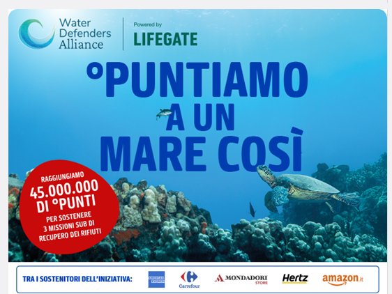 Green Retail - PAYBACK rinnova il sostegno a LifeGate per la tutela dei fondali Green Retail - PAYBACK rinnova il sostegno a LifeGate per la tutela dei fondali
