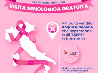 Green Retail  - Ottobre Rosa: Acqua & Sapone e LILT insieme con il Tour della Prevenzione 