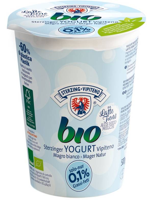 Green Retail  - Nuovo packaging eco friendly per i bio yogurt di Latteria Vipiteno 