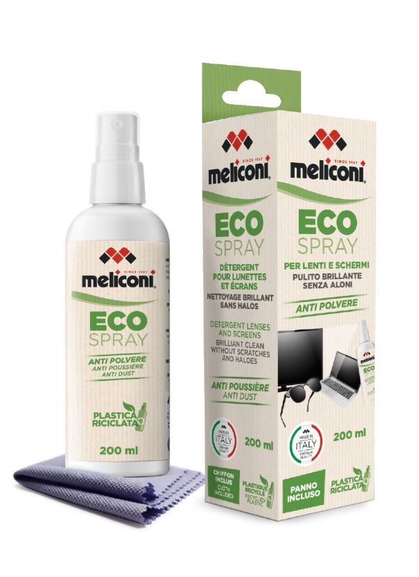 Green Retail  - Eco spray Meliconi, per la pulizia degli schermi di tablet, pc, smartphone e Tv 