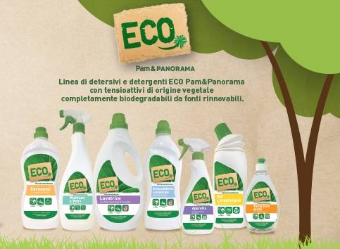Green Retail  - Pam Panorama lancia "Eco", nuova linea di detersivi ecologici 