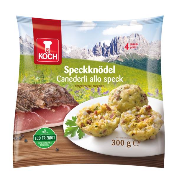 Green Retail  - Nuovo packaging ecofriendly per i canederli Koch 