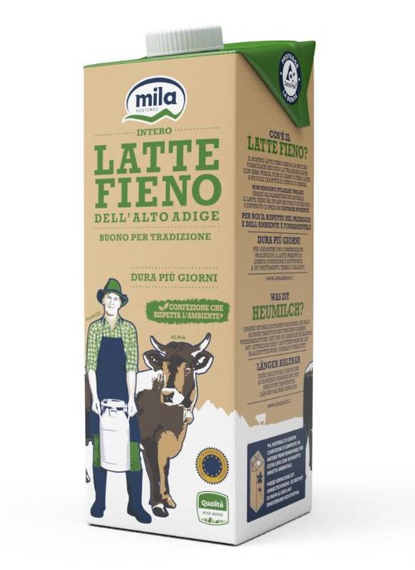 Green Retail  - Il latte fieno 100% dell'Alto Adige di Mila è ora disponibile in eco pack 