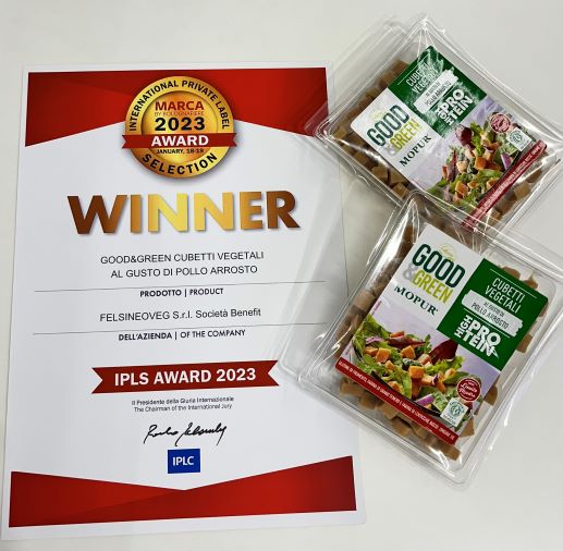 Green Retail  - FelsineoVeg si aggiudica il prestigioso IPLS Award 2023 per i cubetti vegetali Good&Green 