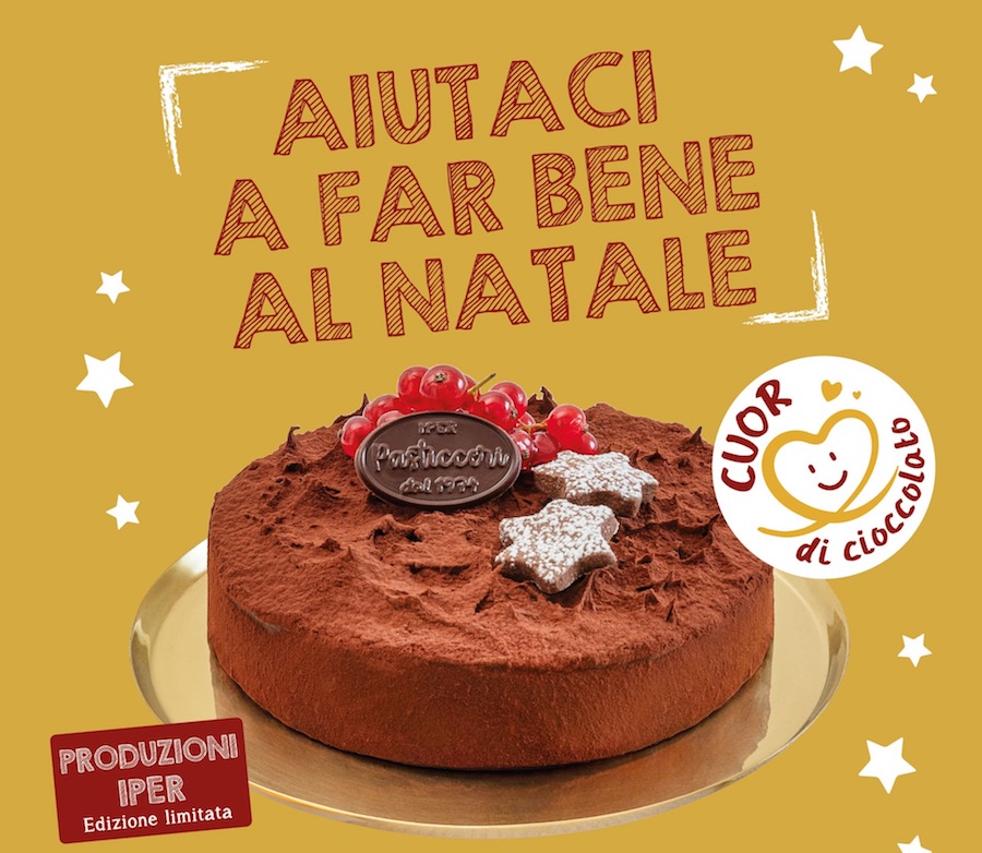 Green Retail  - Iper La grande i sostiene SpesaSospesa.org con la torta benefica “Cuor di Cioccolato” 