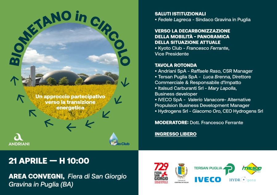 Green Retail  - Andriani promuove il convegno "Biometano in circolo", un momento di riflessione condivisa sulla mobilità sostenibile 