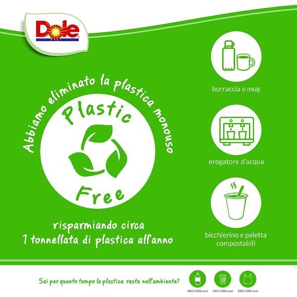 Green Retail  - Dole Italia lancia il progetto Plastic Free 