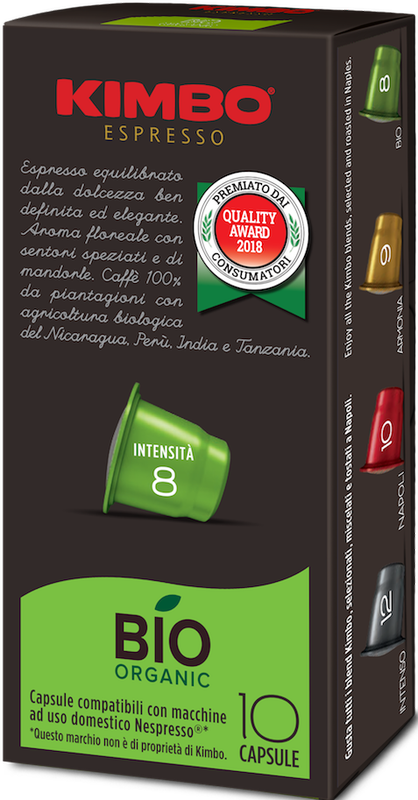 Green Retail  - Le capsule di caffè Kimbo Bio Organic 