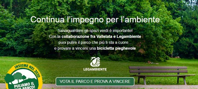 Green Retail  - Vallelata lancia la campagna Puliamo il tuo parco con Legambiente 