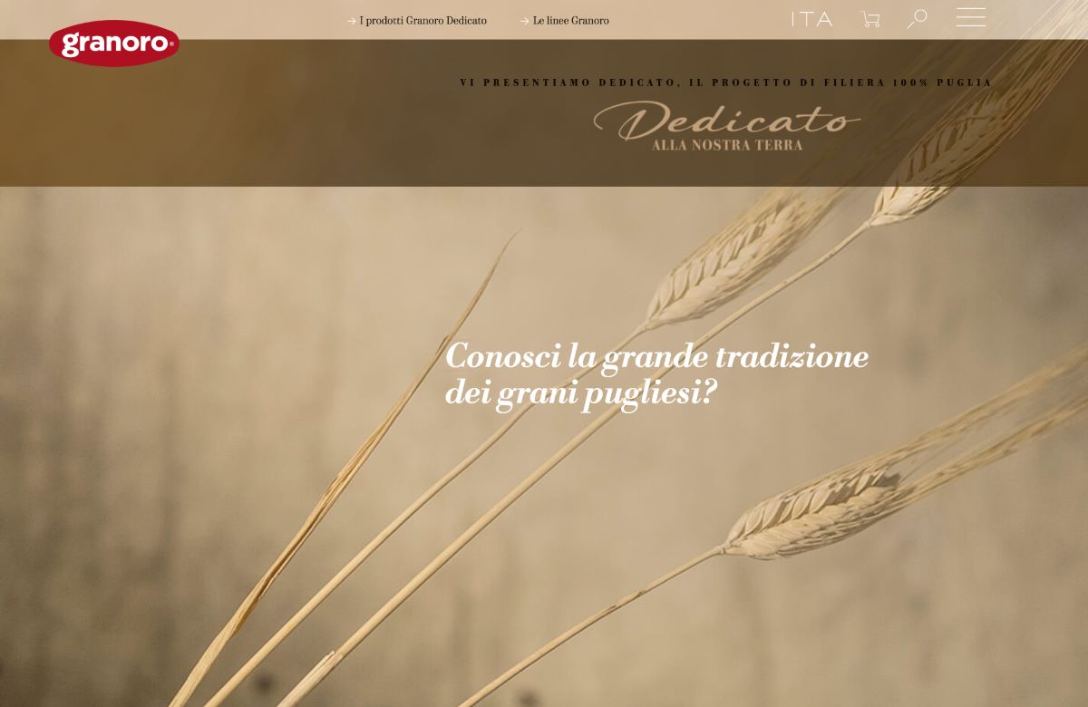 Green Retail  - Granoro presenta il nuovo sito web: la pasta e il territorio diventano protagonisti 