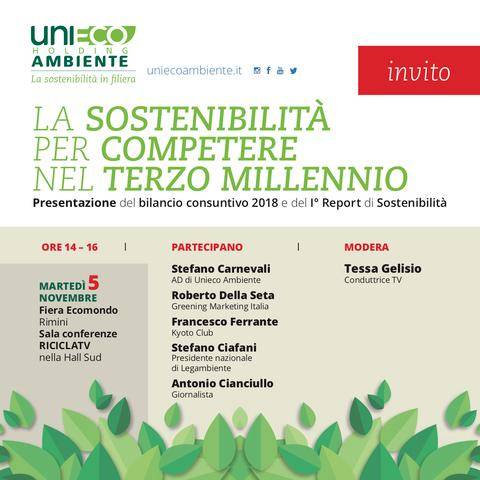 Green Retail  - Unieco ambiente alla fiera Ecomondo 2019 