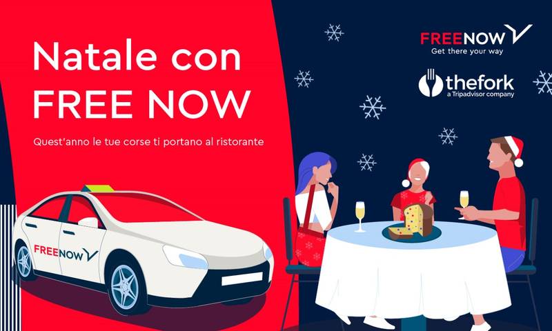 Green Retail  - Free Now e TheFork lanciano "Natale con Free Now" 