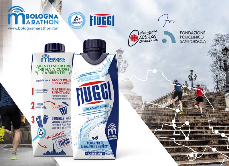 Green Retail  - La Bologna Marathon dona 60.000 confezioni di acqua alla Caritas e agli ospedali di Bologna 