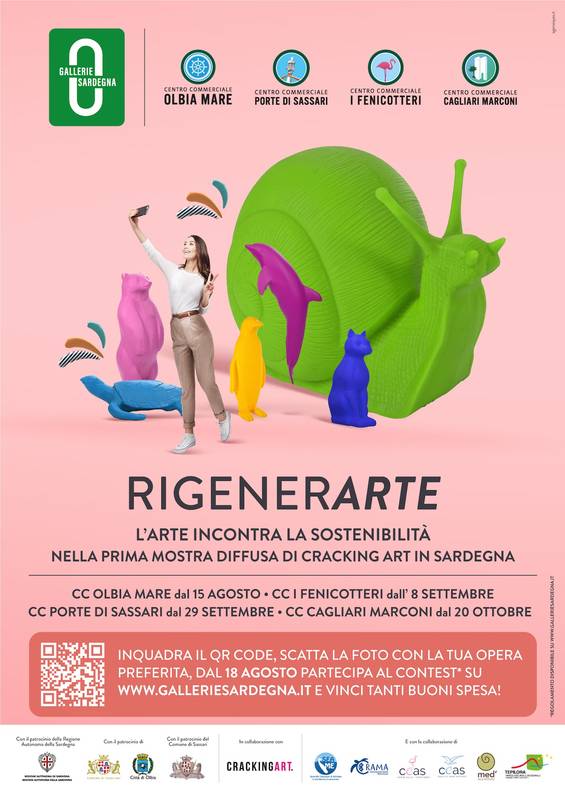 Green Retail  - RigenerArte: l'arte incontra la sostenibilità nella prima mostra diffusa di Cracking Art in Sardegna 