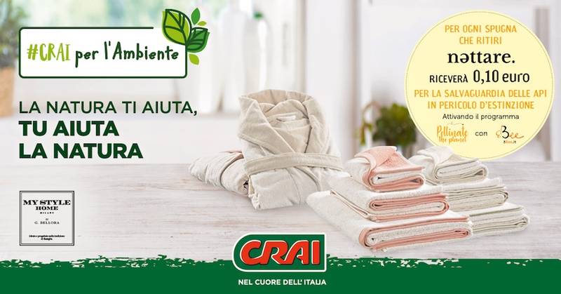 Green Retail  - Crai per l’ambiente: al via la collection eco sostenibile firmata My Style Home di G. Bellora 