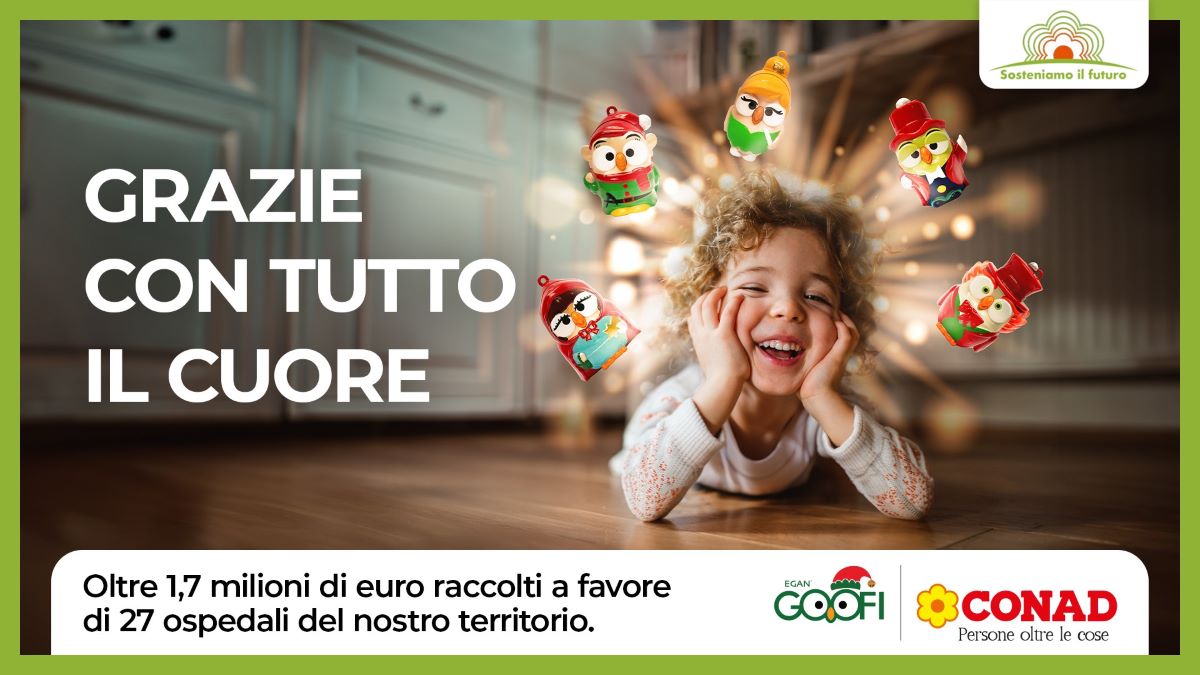 Green Retail  - Conad dona oltre 1,7 milioni di euro a 27 ospedali italiani per sostenere i reparti pediatrici 