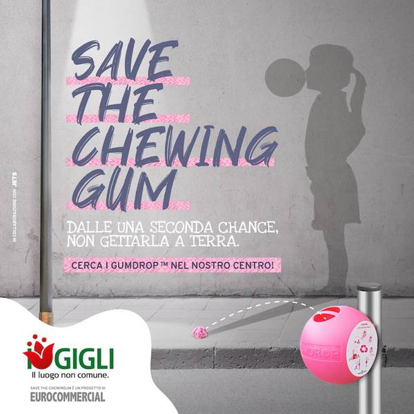 Green Retail  - Conclusa la campagna Save the Chewing Gum realizzata da Eurocommercial Properties con il gruppo Jet’s 