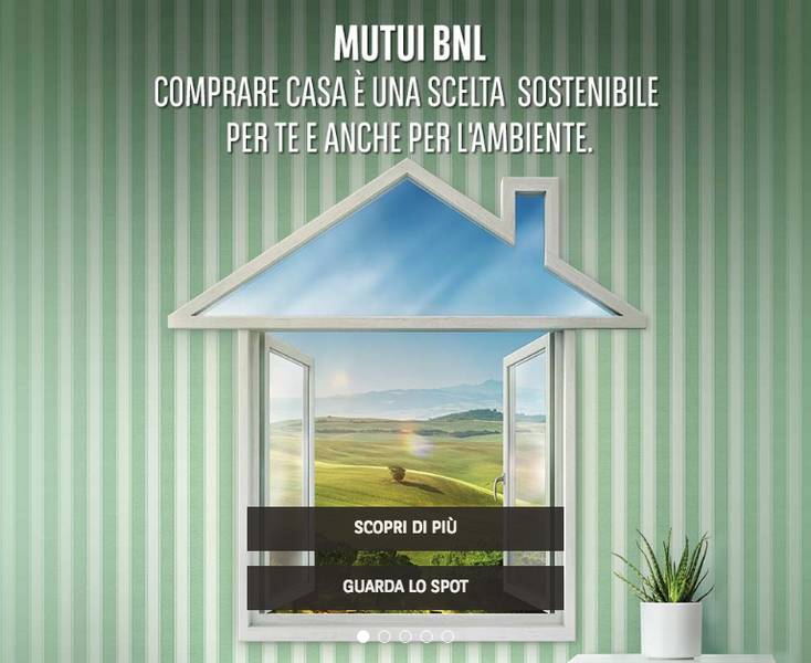 Green Retail  - Con la nuova campagna mutui BNL - Gruppo BNP Paribas maggiore attenzione alla sostenibilità 