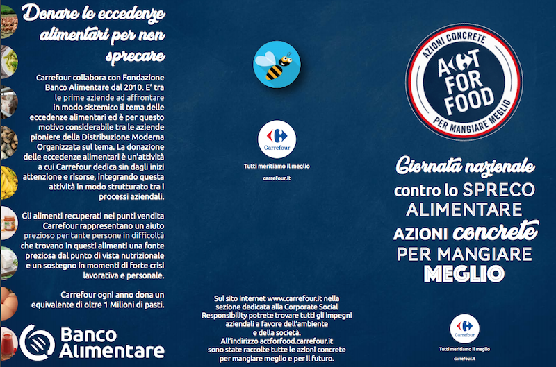 Green Retail  - Carrefour Italia celebra la giornata nazionale contro lo spreco alimentare 