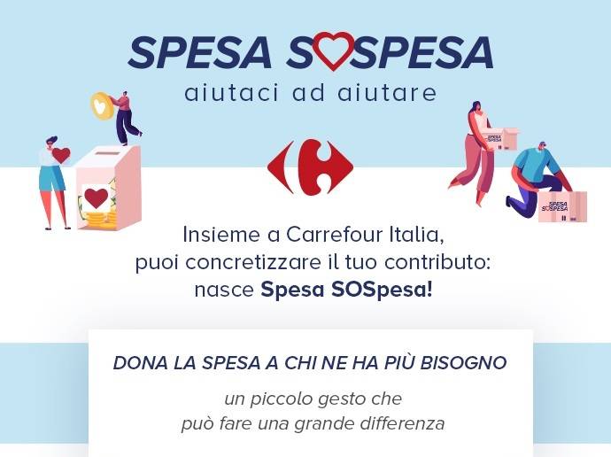 Green Retail  - In oltre 1400 punti vendita, Carrefour lancia il progetto Spesa SOSpesa a sostegno del Banco Alimentare 