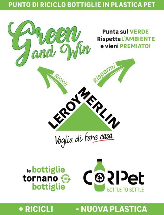 Green Retail  - Leroy Merlin: nuova rete di eco-compattatori nei negozi in partnership con Coripet 