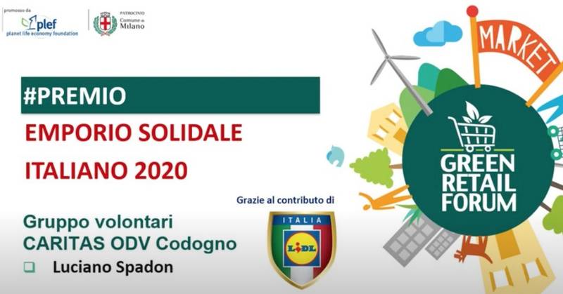 Green Retail  - Plef - Lidl Italia: premiazione Emporio Solidale Italiano 2020 