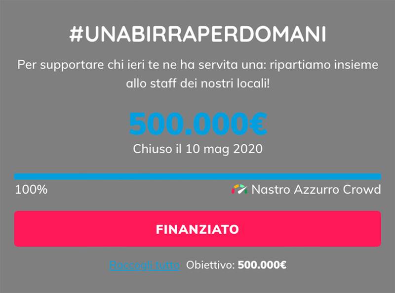 Green Retail  - Nastro Azzurro insieme agli italiani dona 500 mila euro per la ripartenza di bar, locali e ristoranti 